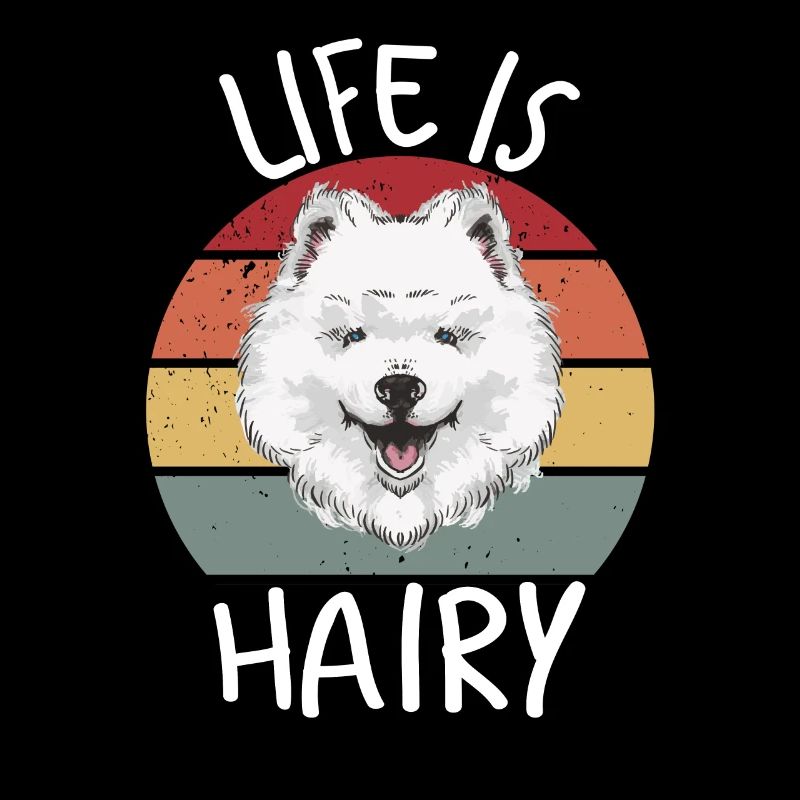 Conception de chien poilu