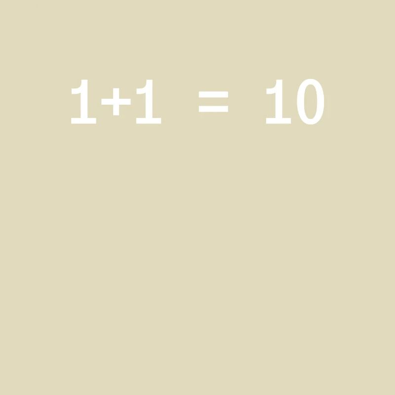 1 + 1 = 10 Lustiger Programmierer Informatik