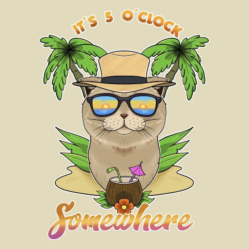 It Is 5 OClock Somewhere Drinking Scottish Fold