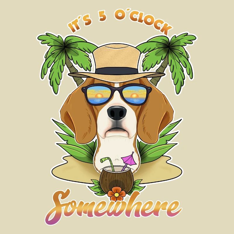It Is 5 OClock Somewhere Drinking Beagle