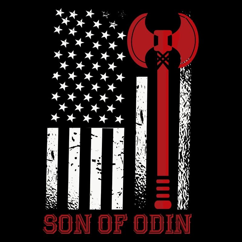 Fils de l’Odin Valhalla Drapeau viking américain