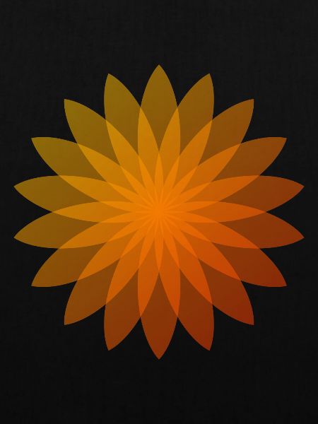 Blumenmuster orange