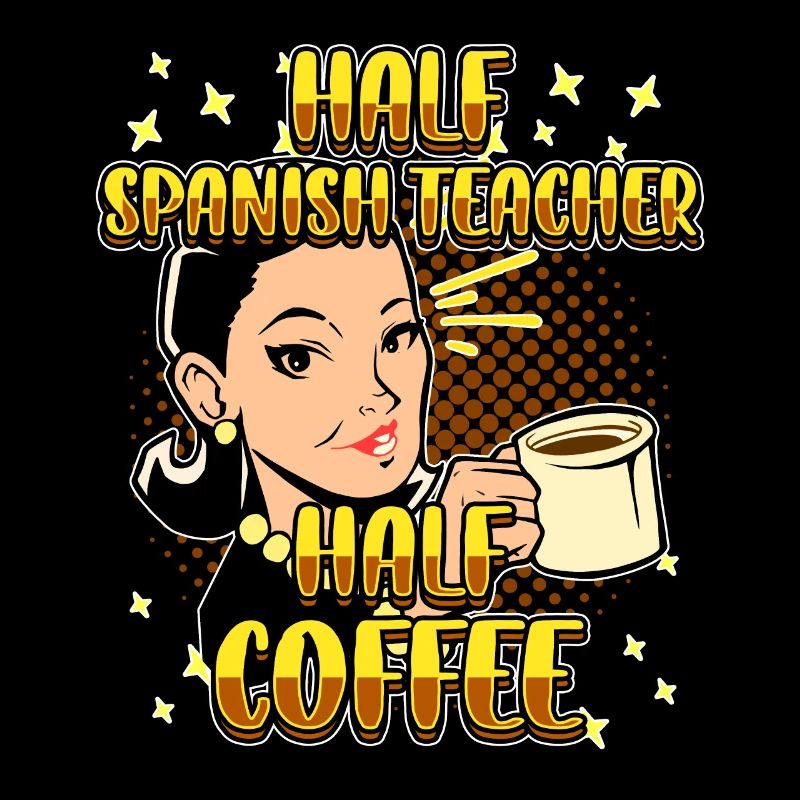 Moitié espagnol Mi-professeur de café