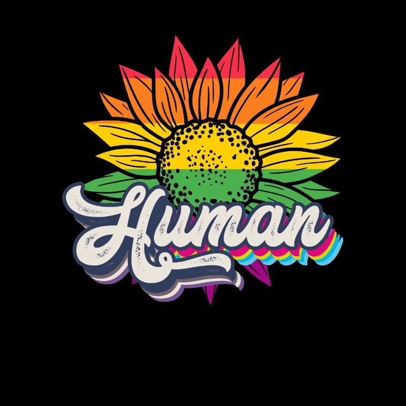 Human Sonnenblume Regenbogen Equality LGBTQ
