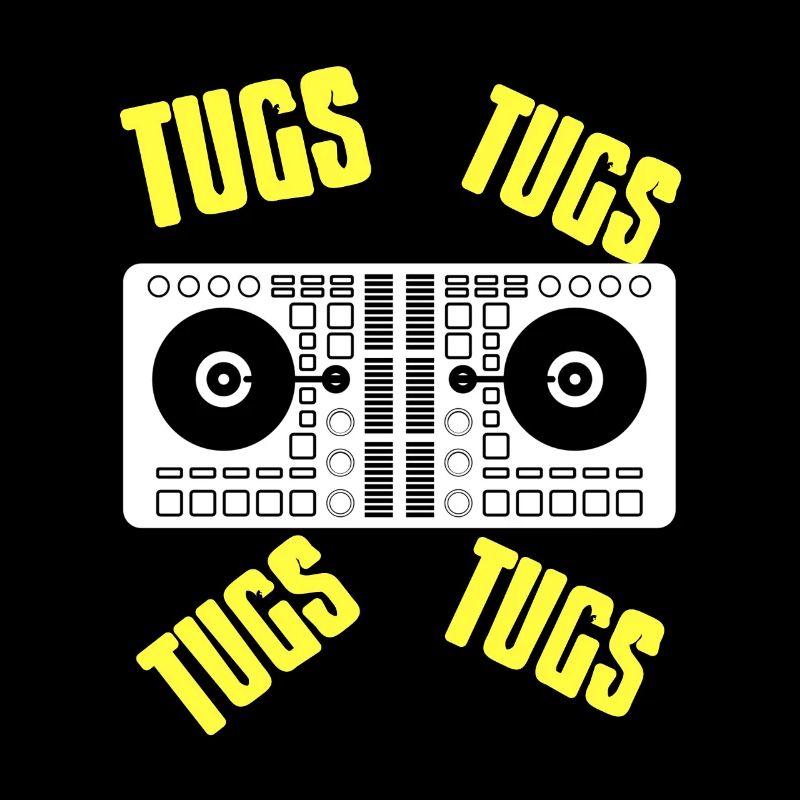 TUGS TUGS Cool Retro TECHNO DJ Lover Designs