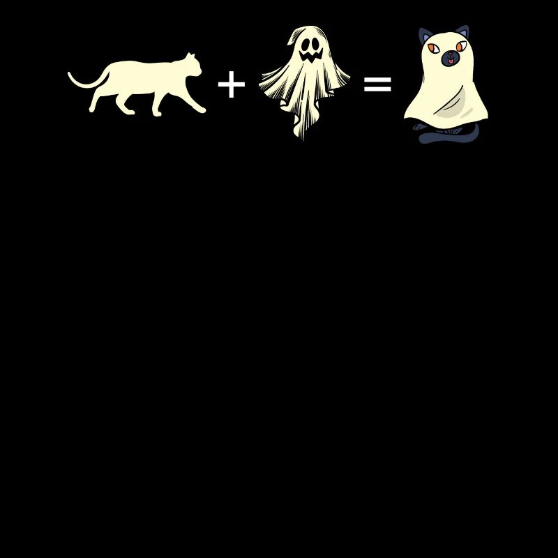 Halloween Cat Ghost I Cat + Ghost = Ghost Cat