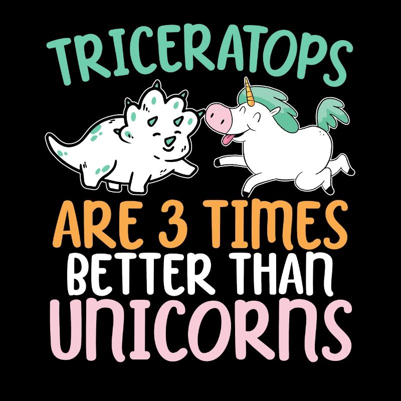Triceratops sind 3 mal besser als Einhörner Dino