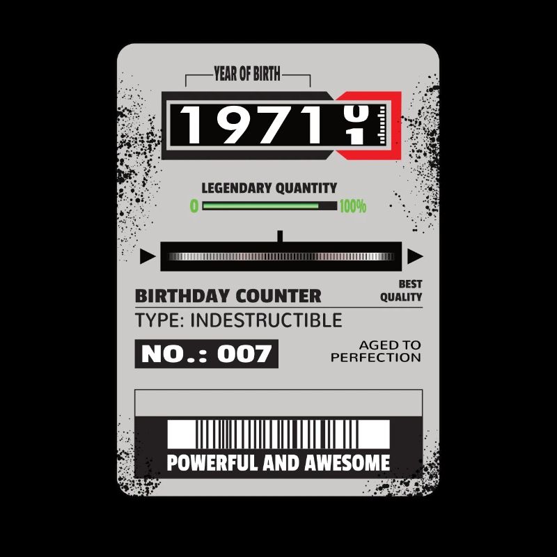 Three-phase meter birthday 1971 Gift
