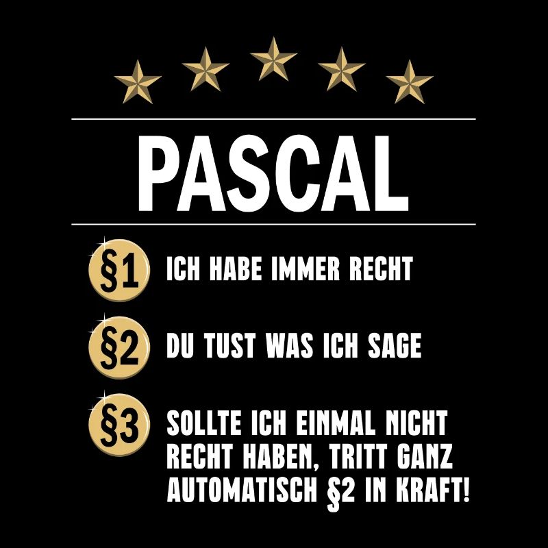 Pascal Habe immer Recht Namenstag