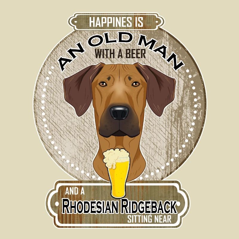 Rhodesian Ridgeback Dad Beer Lover