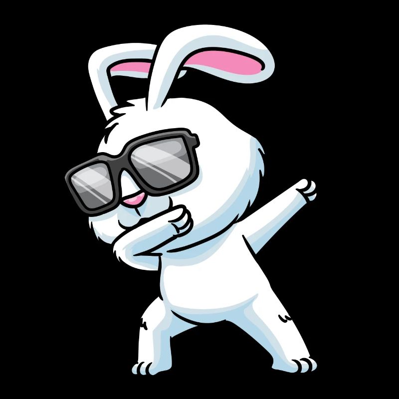 Dabbing Rabbit avec des lunettes de soleil Lapin