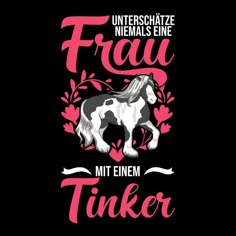 Irish Tinker Pferd Frau Tinker Mädchen Tinkerpferd