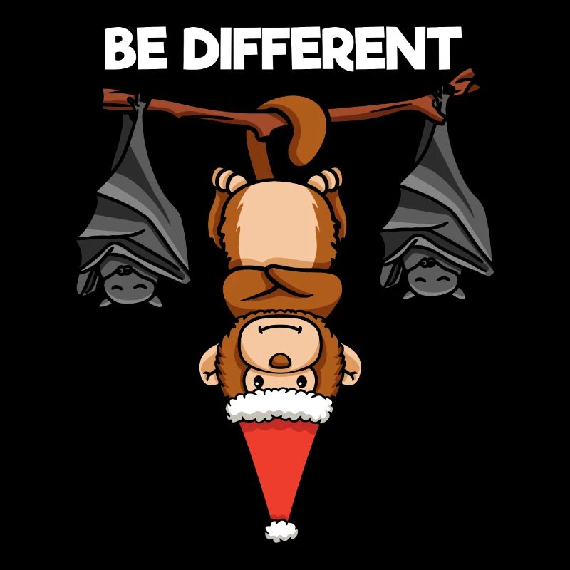 Be Different Monkey Bat Santa Claus