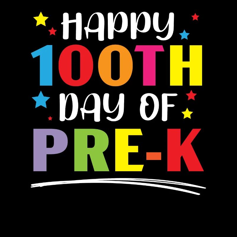 Joyeux 100e jour d’école Pre-K Enseignant Élève