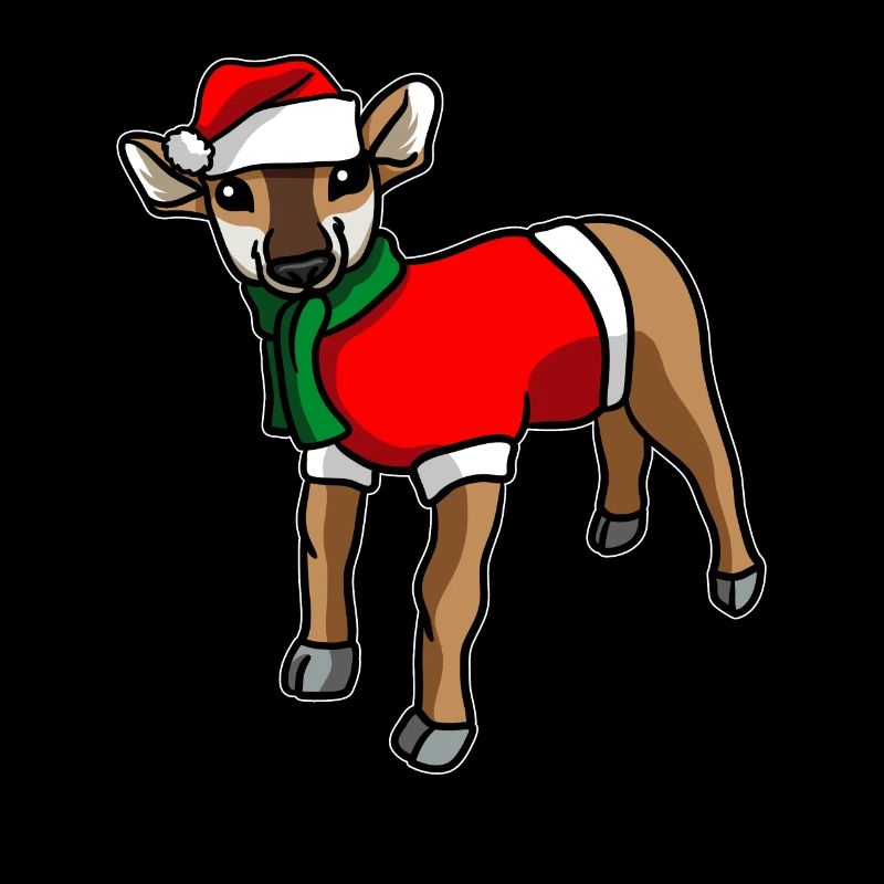 Antilope avec pull de Noël