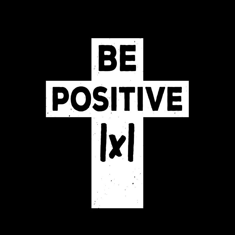 Be Positive Cross Inspirational Christian Math