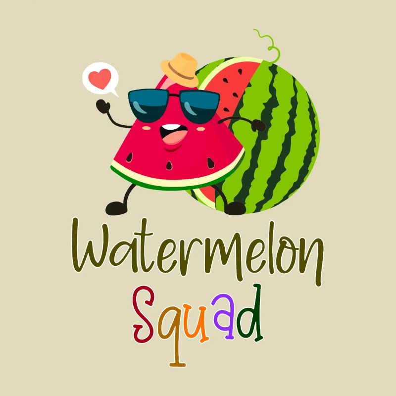 Wassermelone Squad Scheibe Melone Sommerurlaub Obst