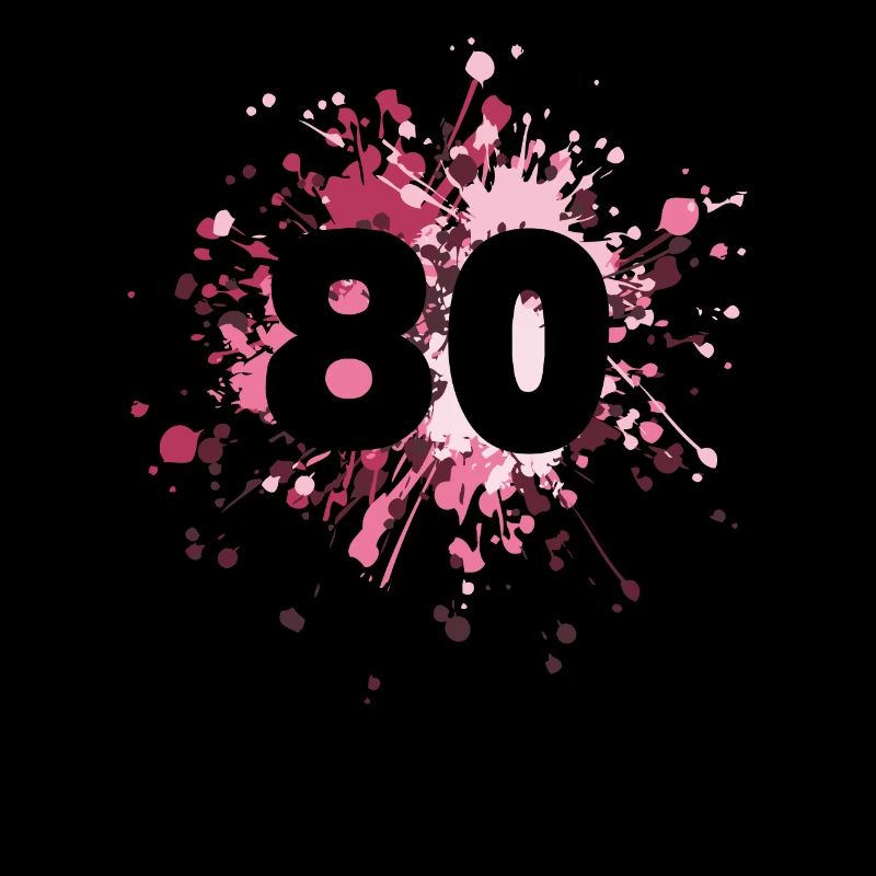 Number 80th Color Splash