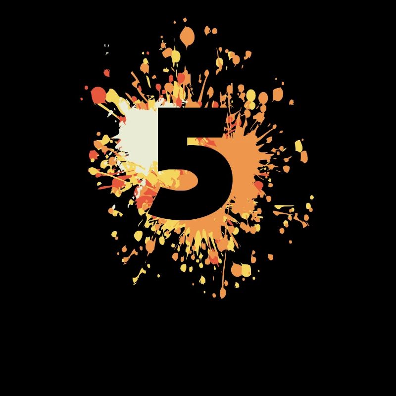 Number 5th Color Splash