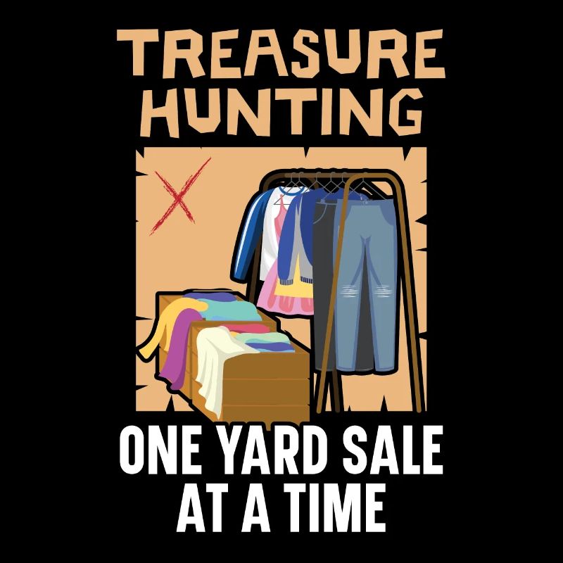 Schatzsuche Ein Yard Verkauf auf einmal sparsam