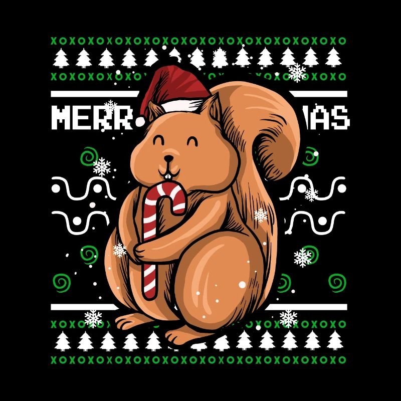 Pull de Noël moche Écureuil de Noël