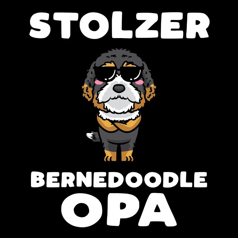 Bernedoodle Opa Hund Mit Sonnenbrille