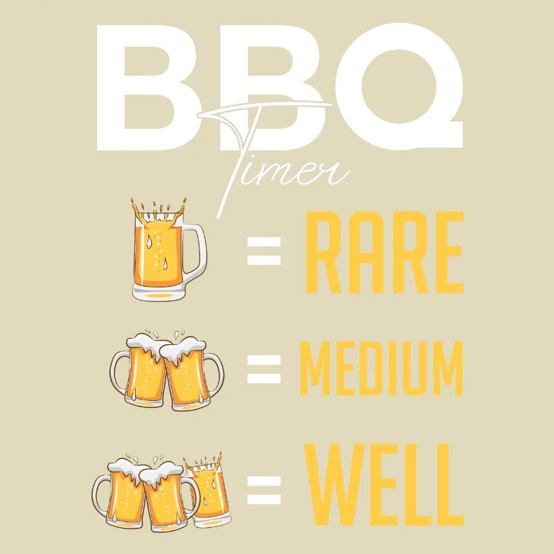 Humorvoller BBQ Timer Alkohol Drink Räuchern von Fleisch