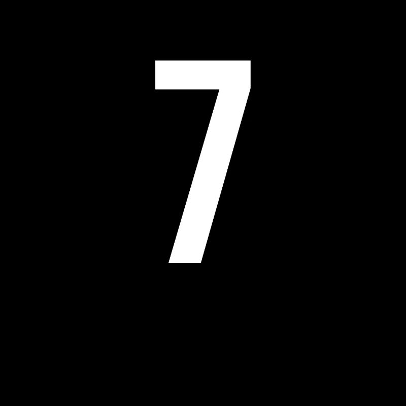 7 Zahlen, Buchstaben, Symbol, Alphabet, Initiale