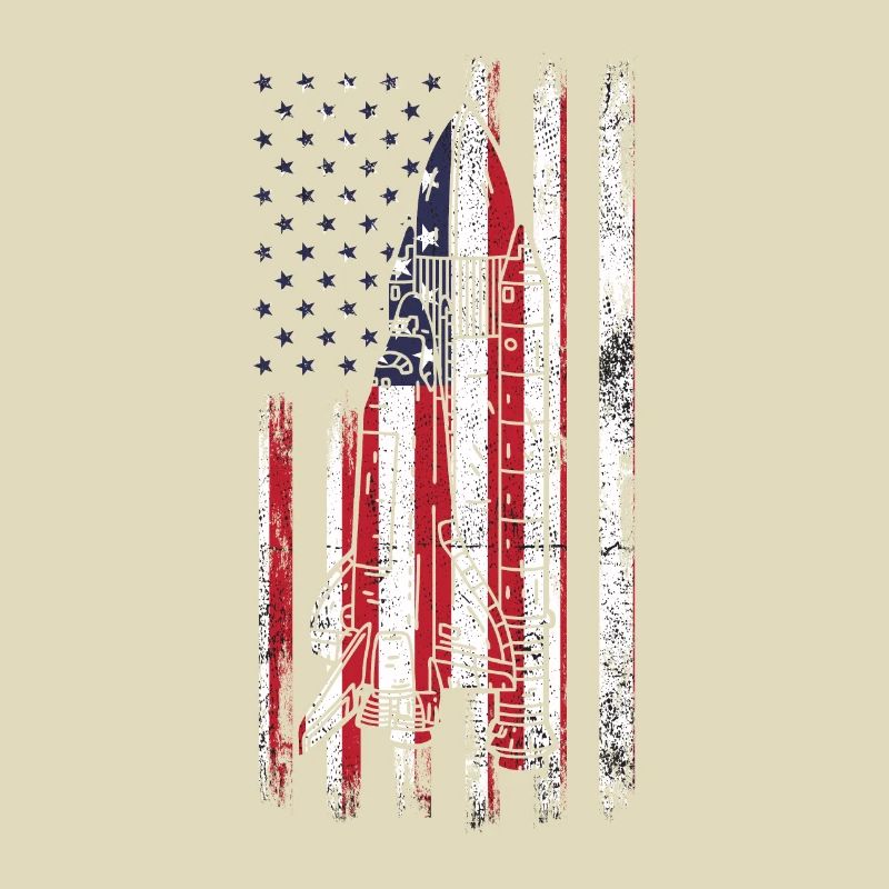 Space Exploration Space Flight American Flag Space