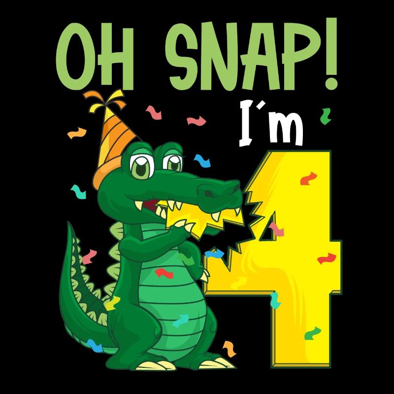 Oh Snap Ich bin 4 Krokodil 4. Geburtstag Alligator