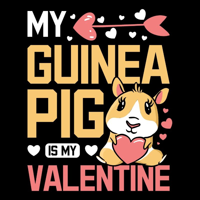 Mon mignon cochon d’Inde est mon valentin