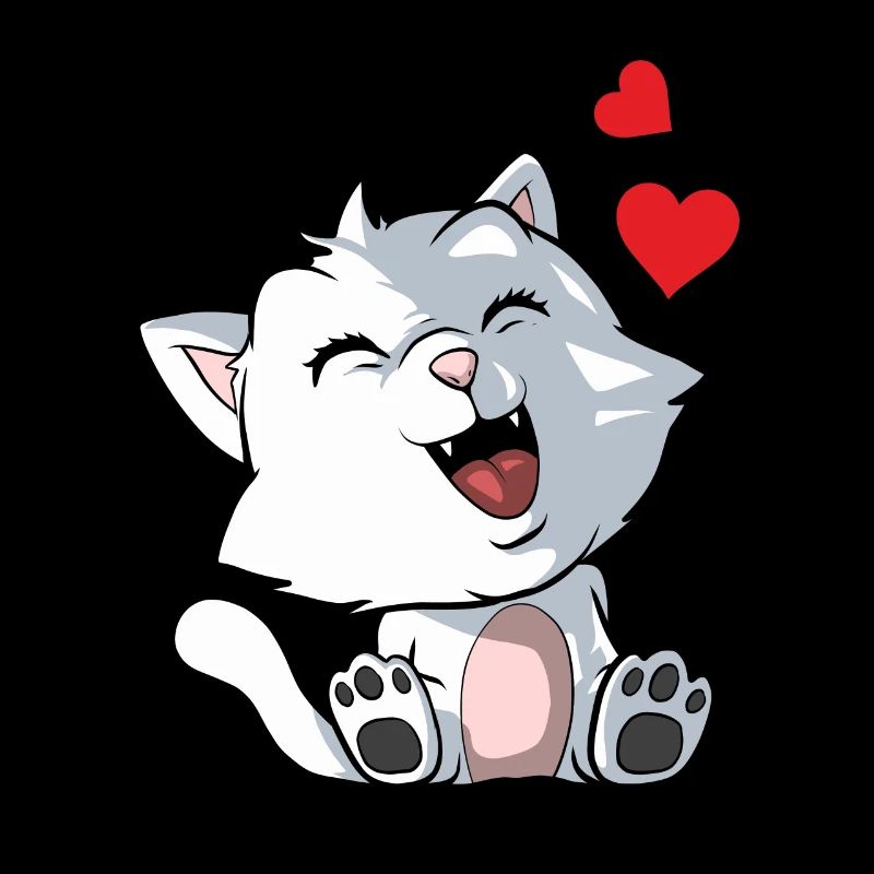 Chaton - chat mignon avec des cœurs