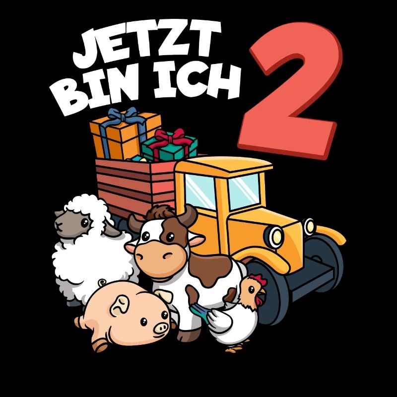 Ich bin schon 2 Traktor Trecker 2. Geburtstag