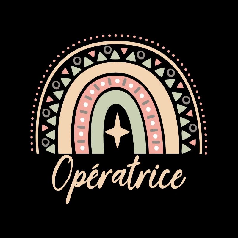 Cadeau Opératrice. Boho Rainbow opératrice.