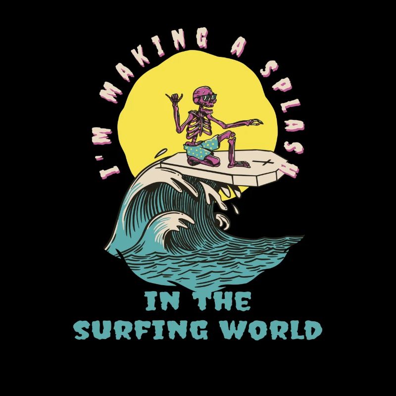 Je fais sensation dans le monde du surf Surfer