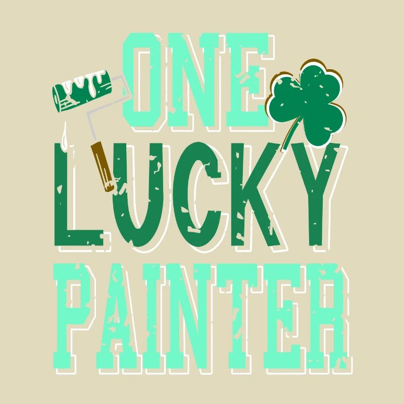 One Lucky Painter Retro Funny Painter Designs
