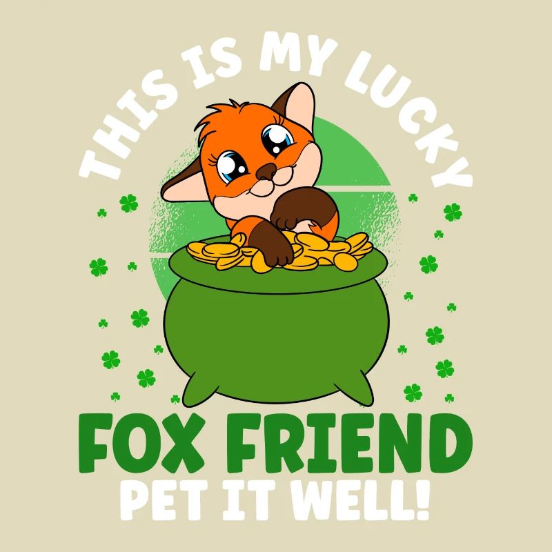 Mignon trèfle renard Saint-Patrick