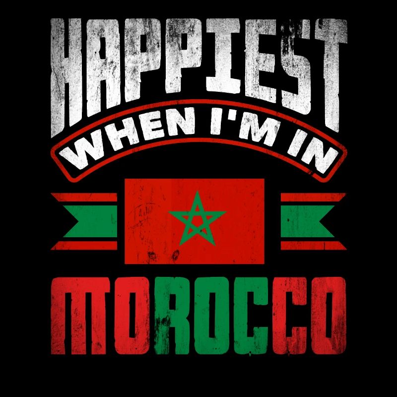 Morocco Moroccan Morocco Flag Happiest When Im In
