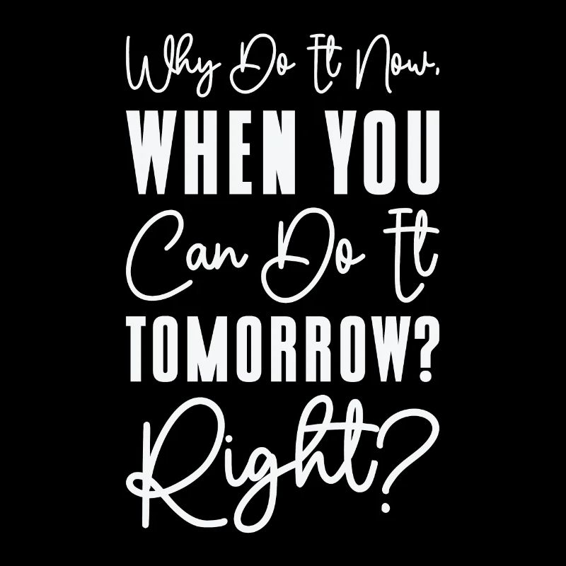 Travail de typographie de relaxation procrastinateur
