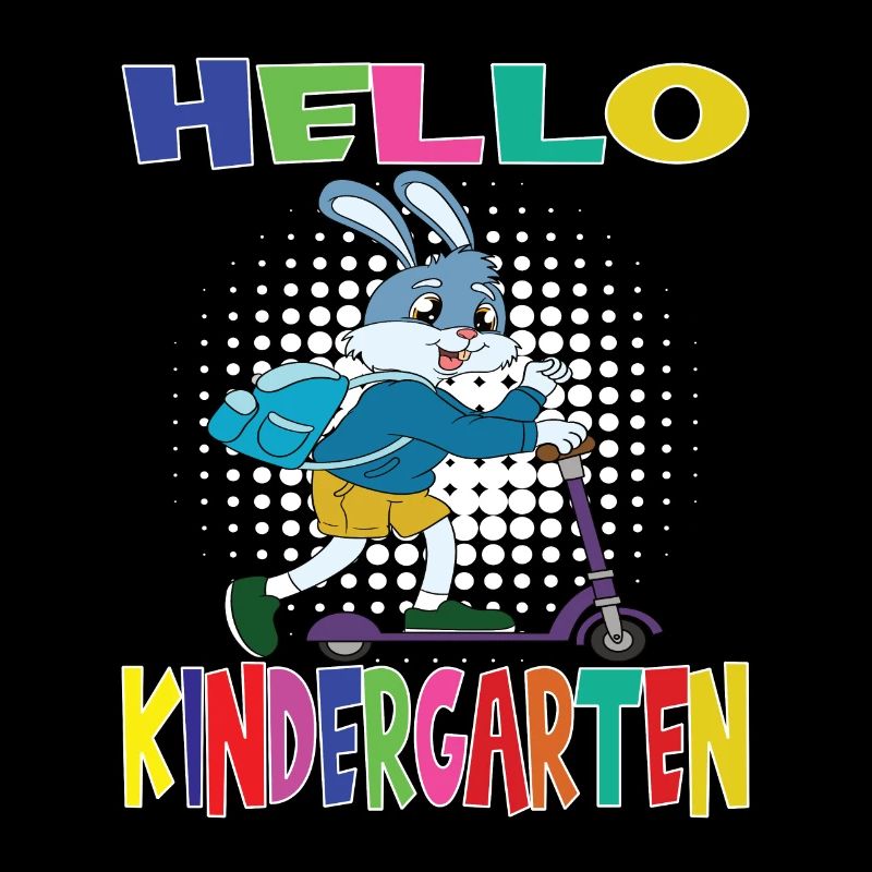Hello Kindergarten Rabbit With Scooter