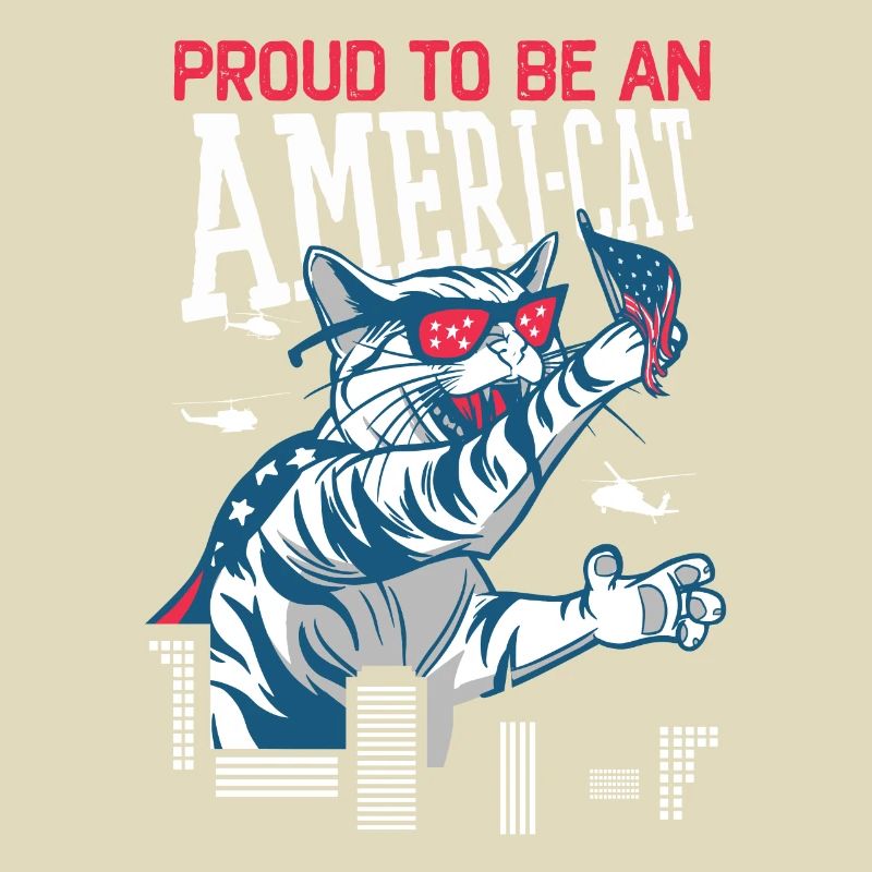 Fier d’être une Amérique Ameri-cat 4 juillet