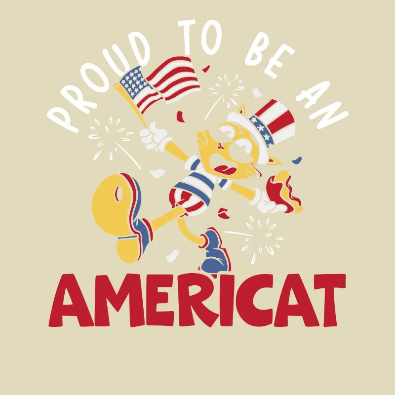 Fier d’être une Amérique Ameri-cat 4 juillet