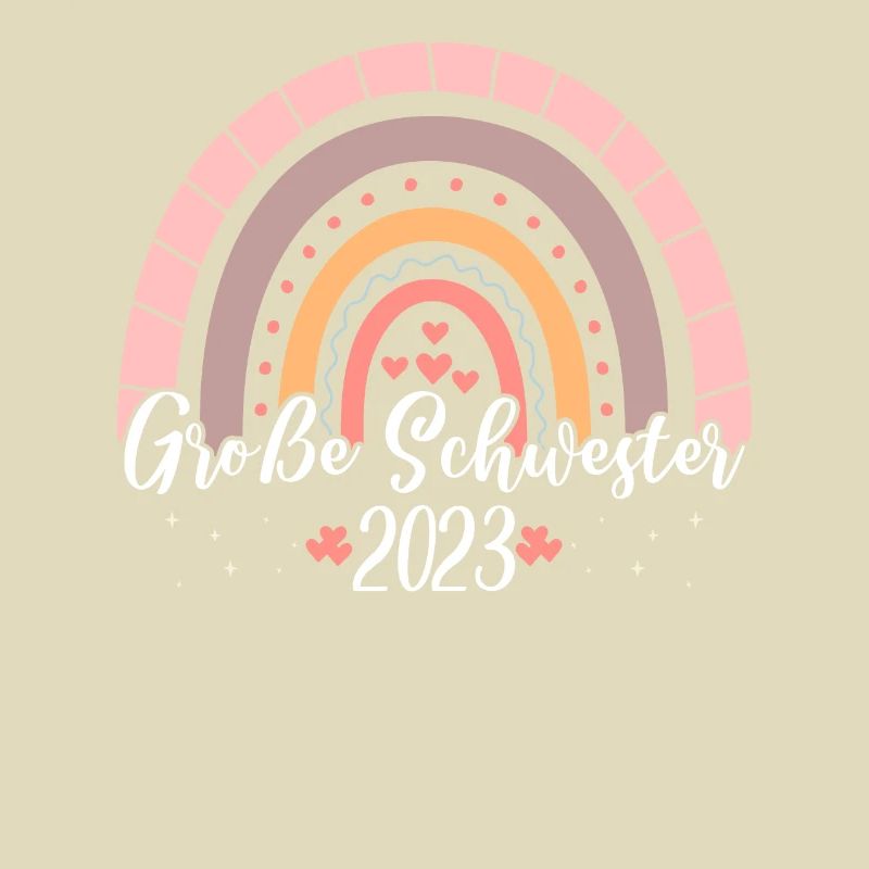 Große Schwester 2023 Boho Regenbogen Mädchen