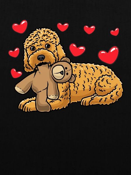 Kawaii Cockapoo Hund Mit Kuscheltier