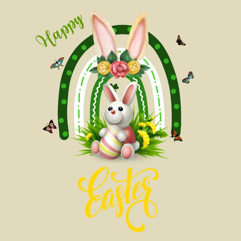 Funny design Easter Bunny magic happy easter