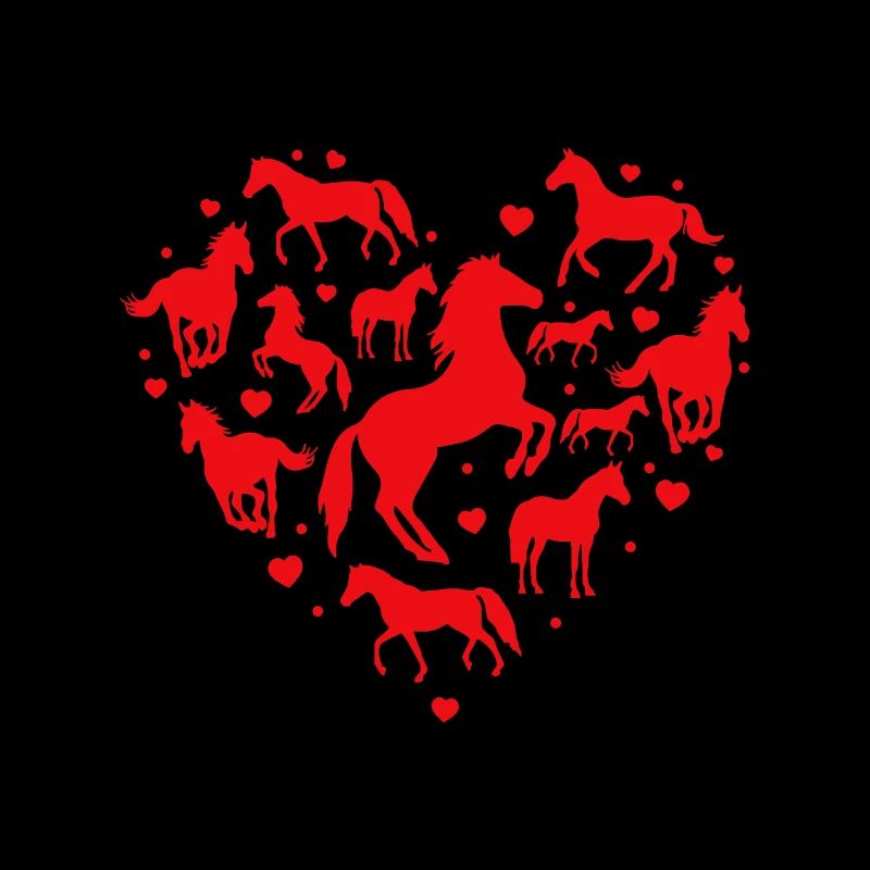 Cheval Idée Saint-Valentin Heart Lover