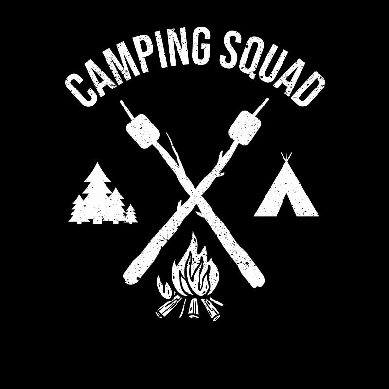 Camping Squad Funny Campfire Hiking Mountain