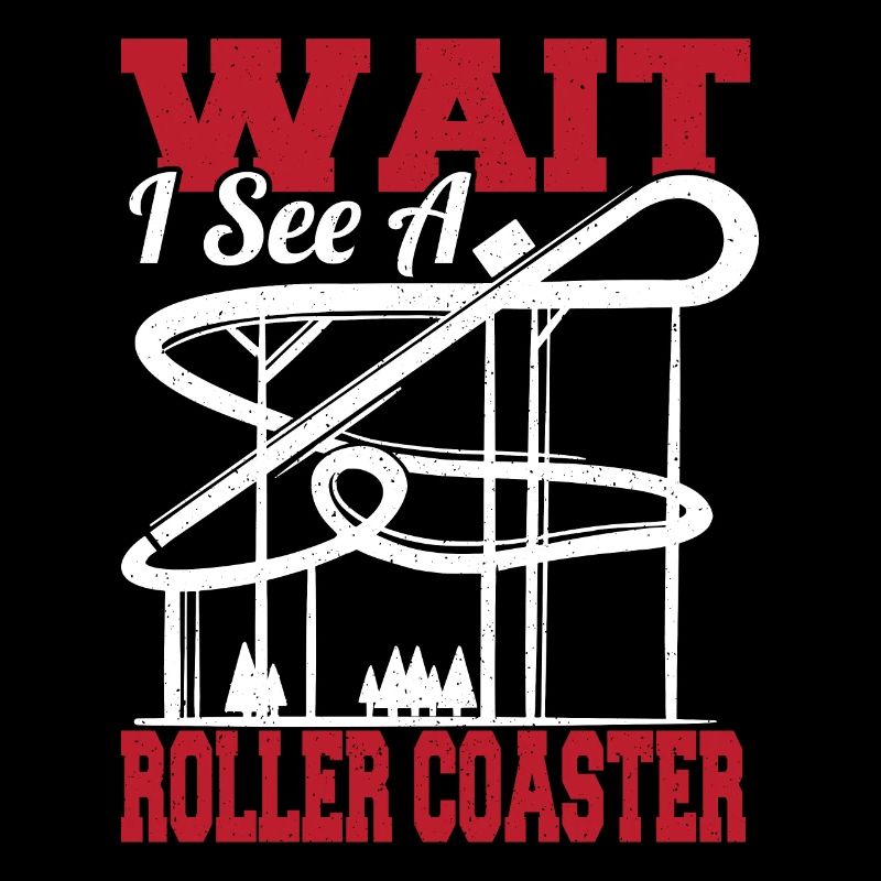 Funny Theme Park Vacation Wait I See A Roller Coas