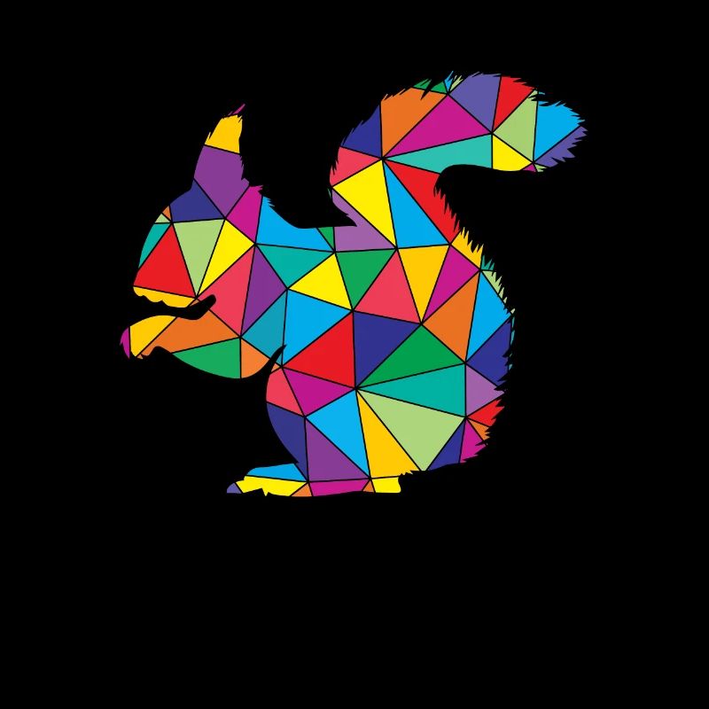 Low Poly Eichhörnchen Geometrie Eichhörnchen