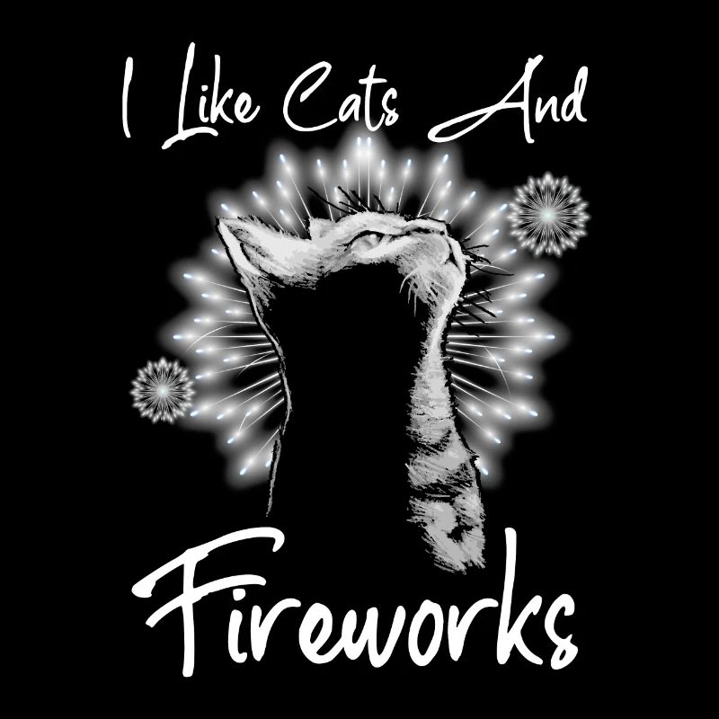Chats et feux d’artifice